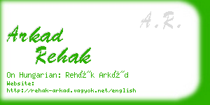 arkad rehak business card
